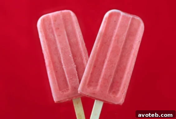 Delicious and healthy Strawberry Lime Yogurt Popsicles