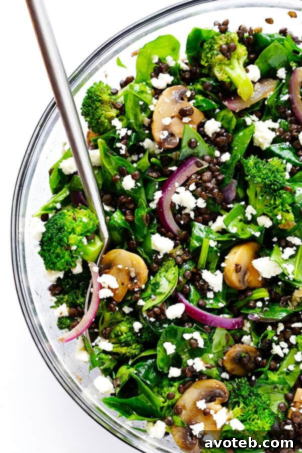 Invigorating Lentil & Spinach Medley 2 Zesty Lentil Spinach Salad with Hearty Lentils, Sauteed Vegetables, Fresh Spinach, and Tangy Lemon Dressing – a perfect healthy and quick meal ready in 30 minutes. Delicious warm or as leftovers! (Vegetarian / Gluten-Free)