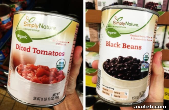 Aldi Organic Tomatoes Black Beans