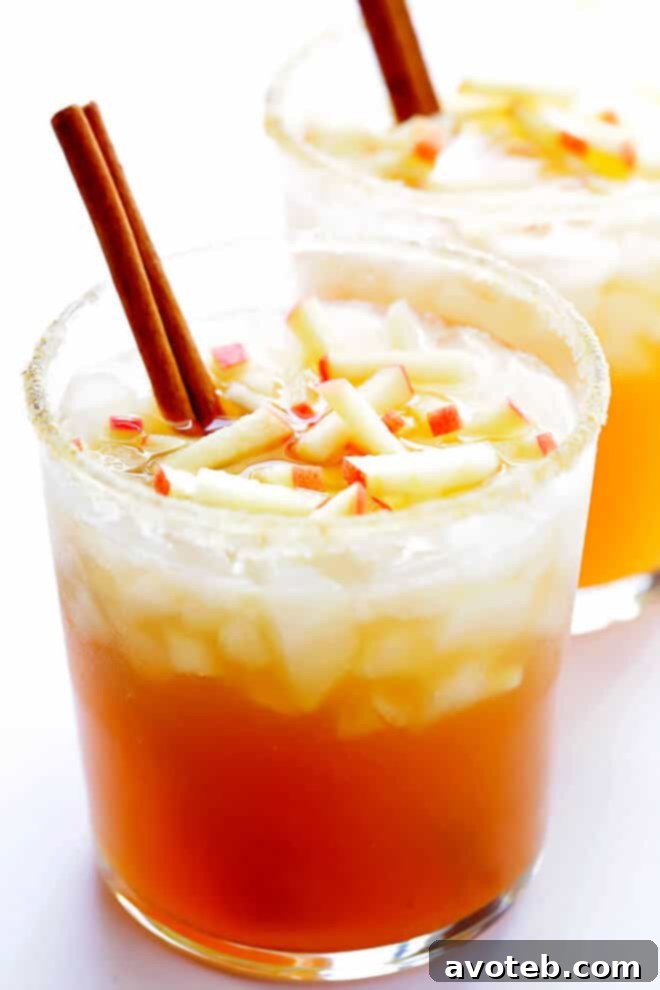 This smoky Apple Cider Mezcal Margarita is made with just 3 easy ingredients, and it is SO delicious and perfect for fall! | gimmesomeoven.com