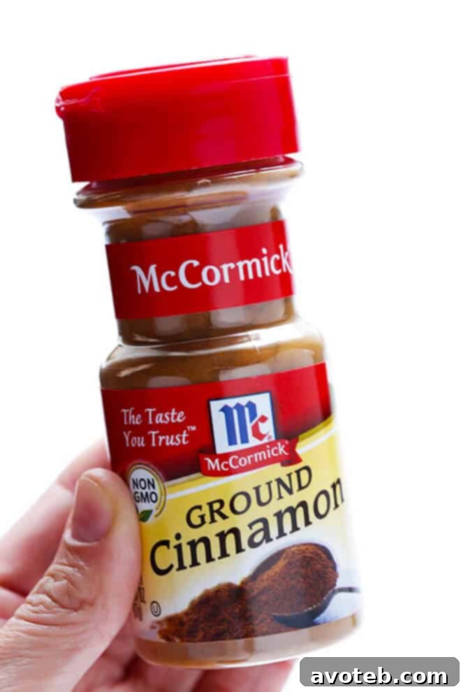 High-quality McCormick Ground Cinnamon used in a Slow Cooker Apple Crisp recipe.