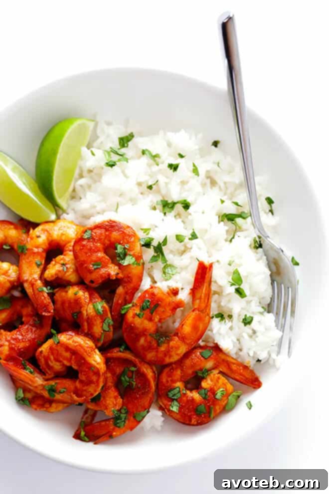 Vibrant Peruvian Shrimp in a Snap 2 This Easy Peruvian Shrimp recipe takes less than 15 minutes to make, and it's full of delicious bold flavors that I absolutely love! | gimmesomeoven.com