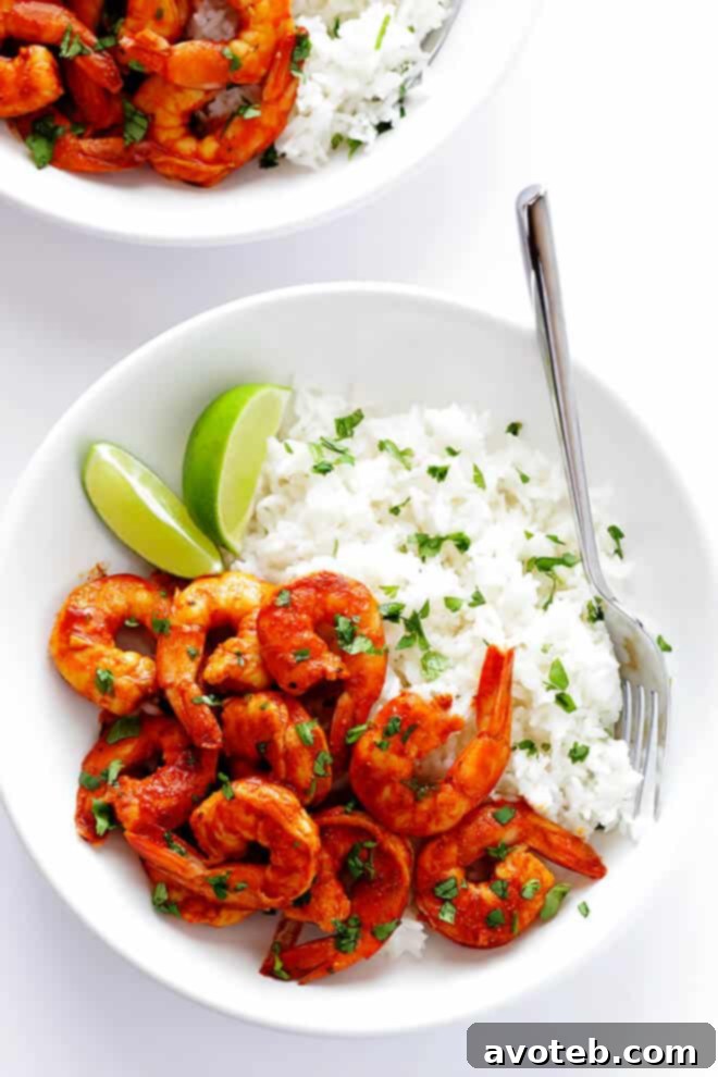 Vibrant Peruvian Shrimp in a Snap 6 This Easy Peruvian Shrimp recipe takes less than 15 minutes to make, and it's full of delicious bold flavors that I absolutely love! | gimmesomeoven.com