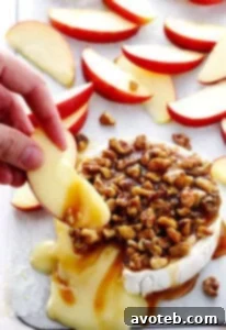 Delicious Caramel Apple Baked Brie, a perfect 10-minute holiday appetizer