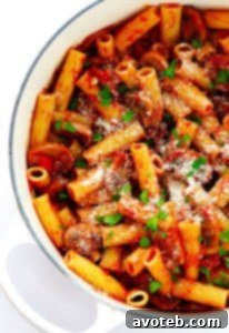 Rigatoni with Mushrooms, Rosemary and Parmesan