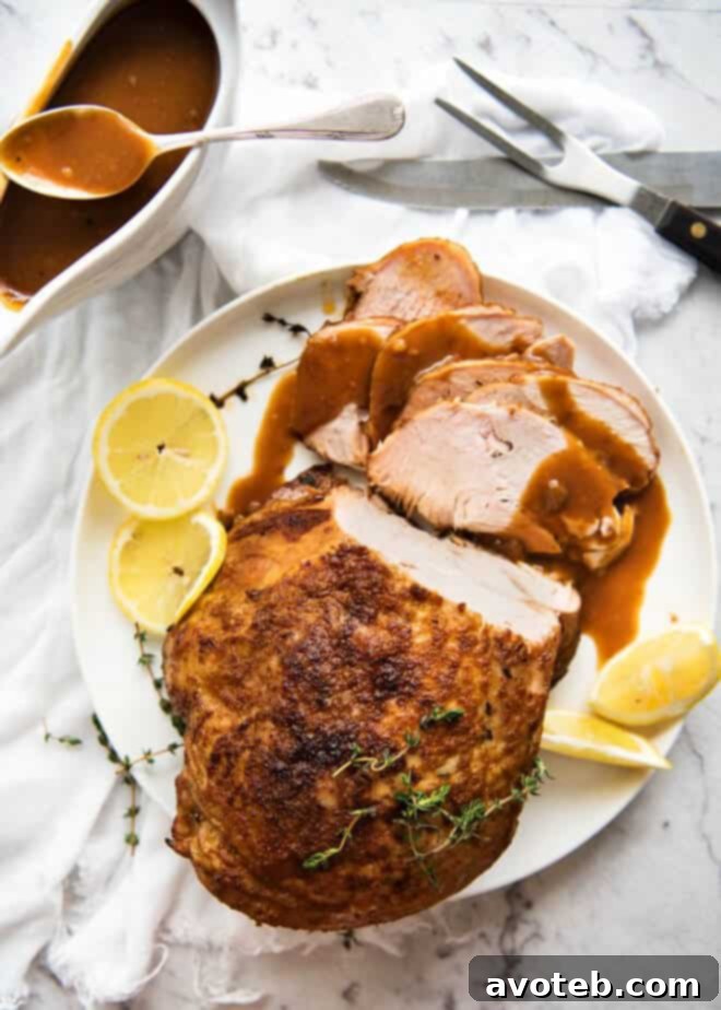 Juicy Slow Cooker Turkey Breast -- one of 12 ways to rock your crock-pot this Thanksgiving! | gimmesomeoven.com