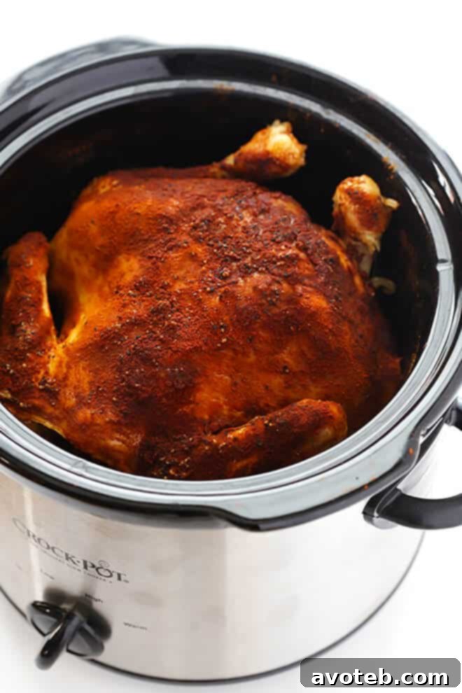 Slow Cooker "Rotisserie" Chicken -- one of 12 ways to rock your crock-pot this Thanksgiving! | gimmesomeoven.com