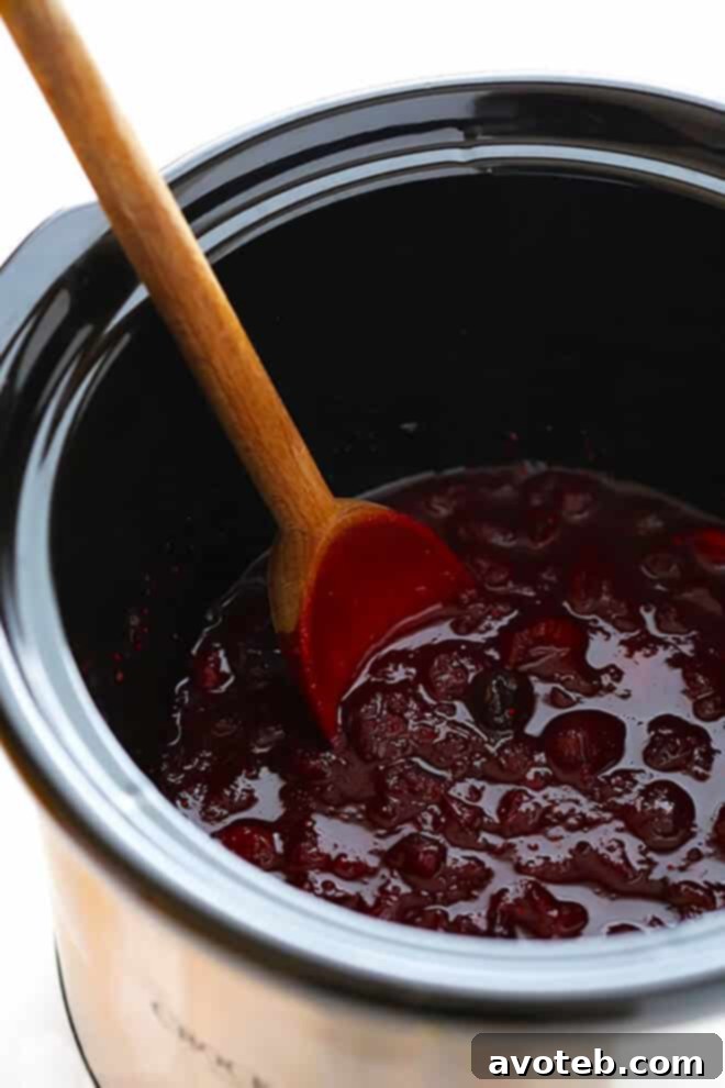 Slow Cooker Cranberry Sauce -- one of 12 ways to rock your crock-pot this Thanksgiving! | gimmesomeoven.com