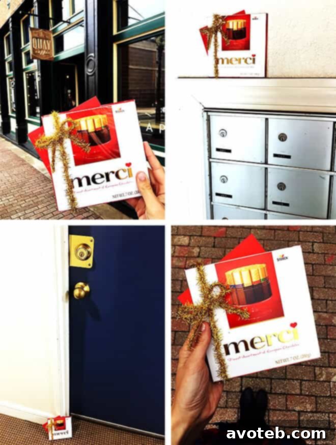 Cultivating Gratitude 5 Woman delivering Merci Chocolates to grateful recipients