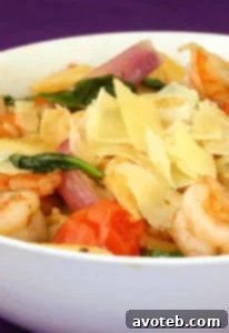 Close-up of freshly cooked Pasta Fresca in a bowl
