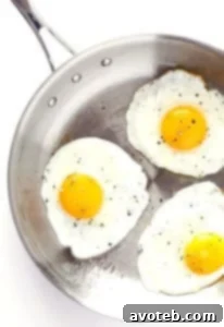 Perfectly fried egg with a runny yolk, ready to be served.