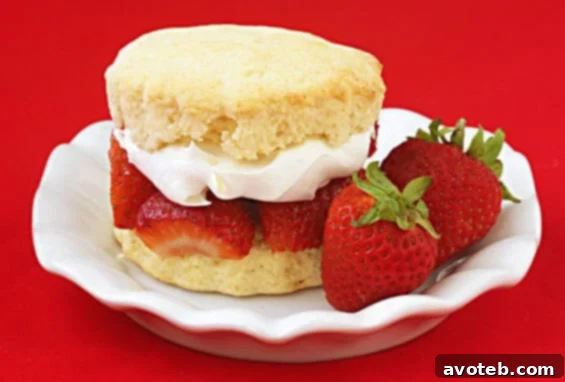 Luscious Homemade Strawberry Shortcake with fresh berries and cream