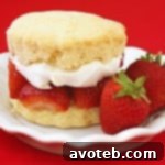Strawberry Shortcake individual serving with fruit and cream