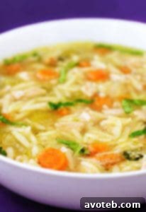 Basil Chicken Orzo Soup