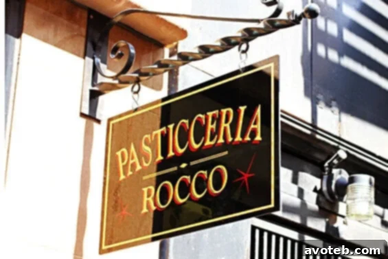 Rocco's Pasticceria exterior Rocco's Pasticceria, a classic Italian pastry shop in Greenwich Village
