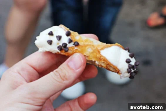 Freshly filled cannolis at Rocco's Cannolis being freshly filled at Rocco's Pasticceria