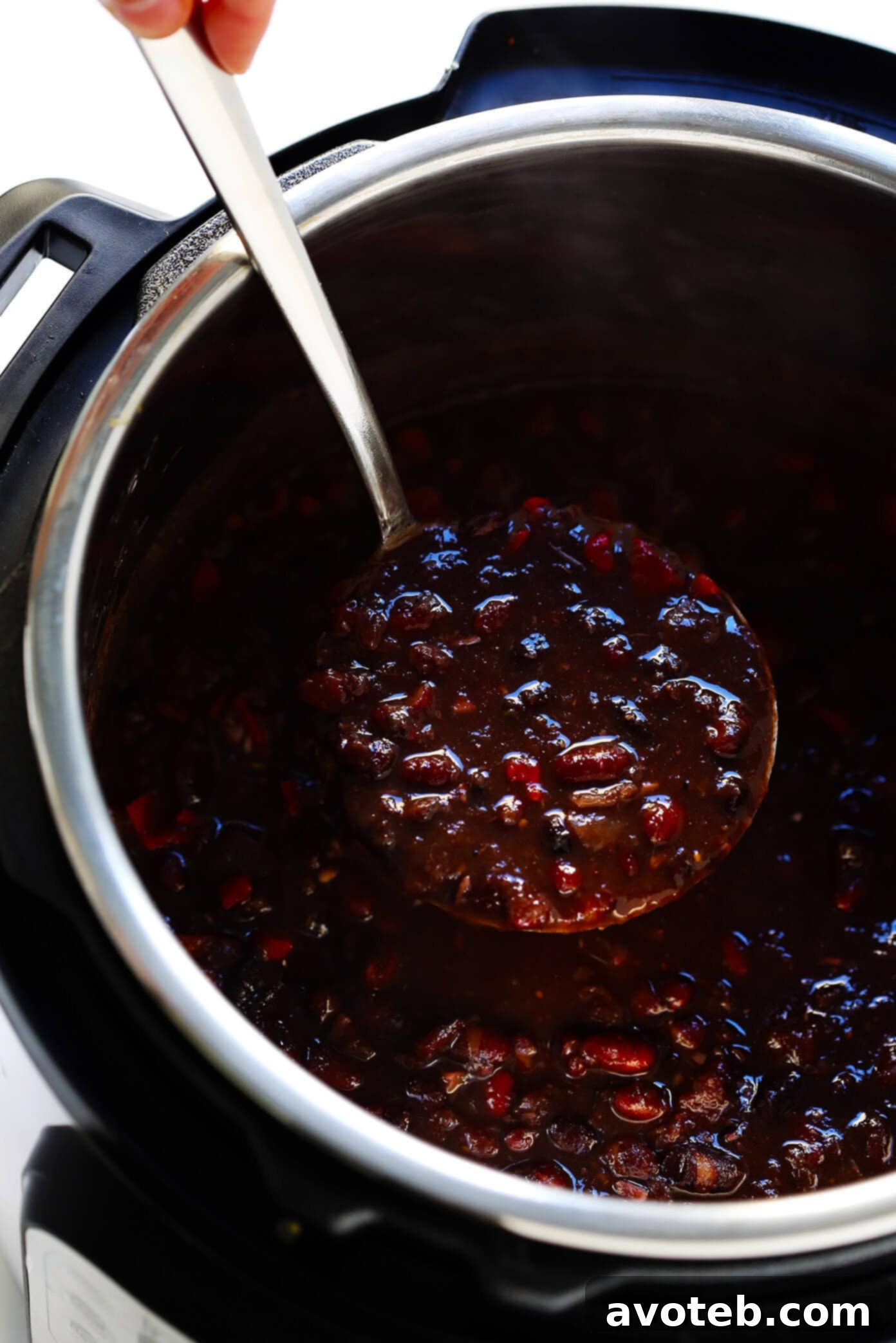 The BEST Vegetarian Black Bean Chili recipe served in a bowl
