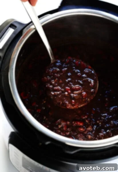 A bowl of the best black bean chili