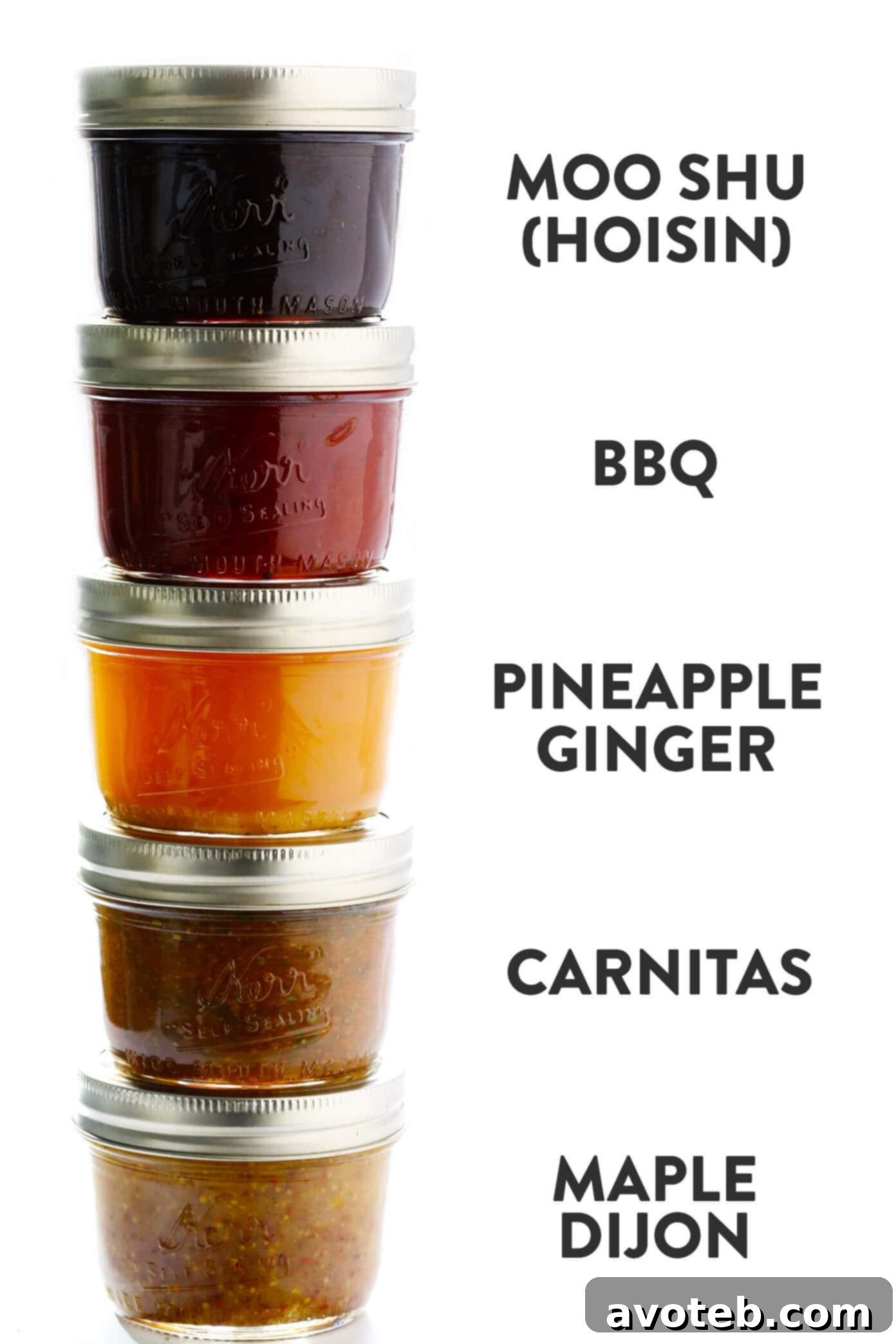 Various delicious pork dishes, from grilled chops to pulled pork, made with 5 easy and flavorful marinades.