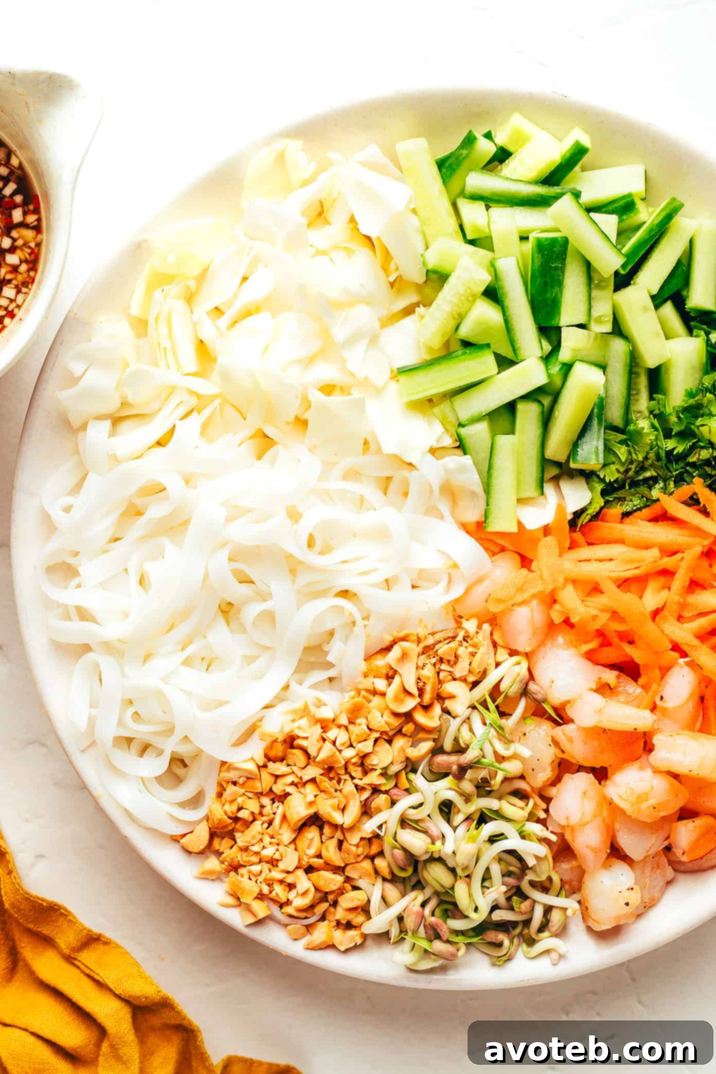 Deconstructed Vietnamese Spring Roll Bowl 5 Preparing Nuoc Cham sauce for the salad.