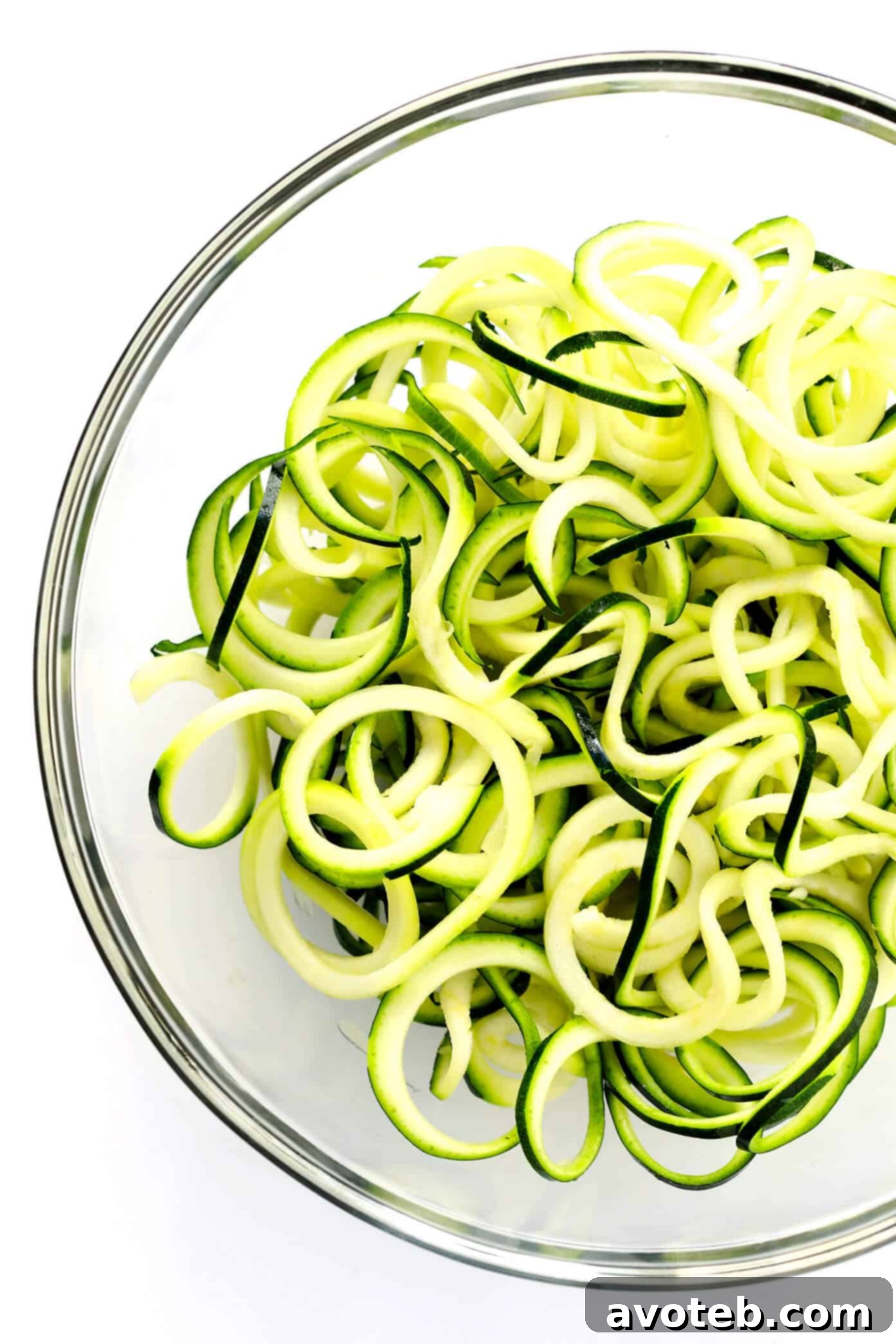 Fresh Zoodles (Zucchini noodles) for stir-fry