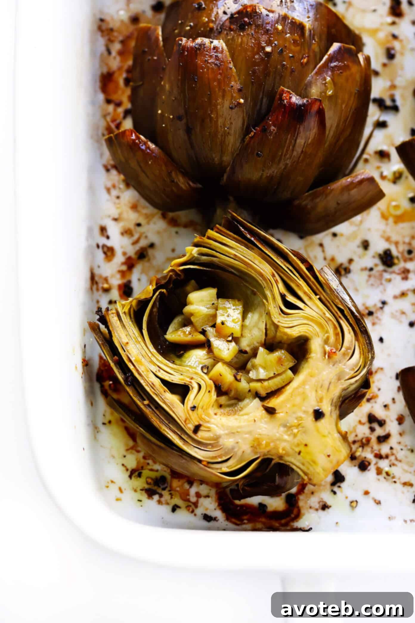 How to Eat Roasted Artichokes with Garlic