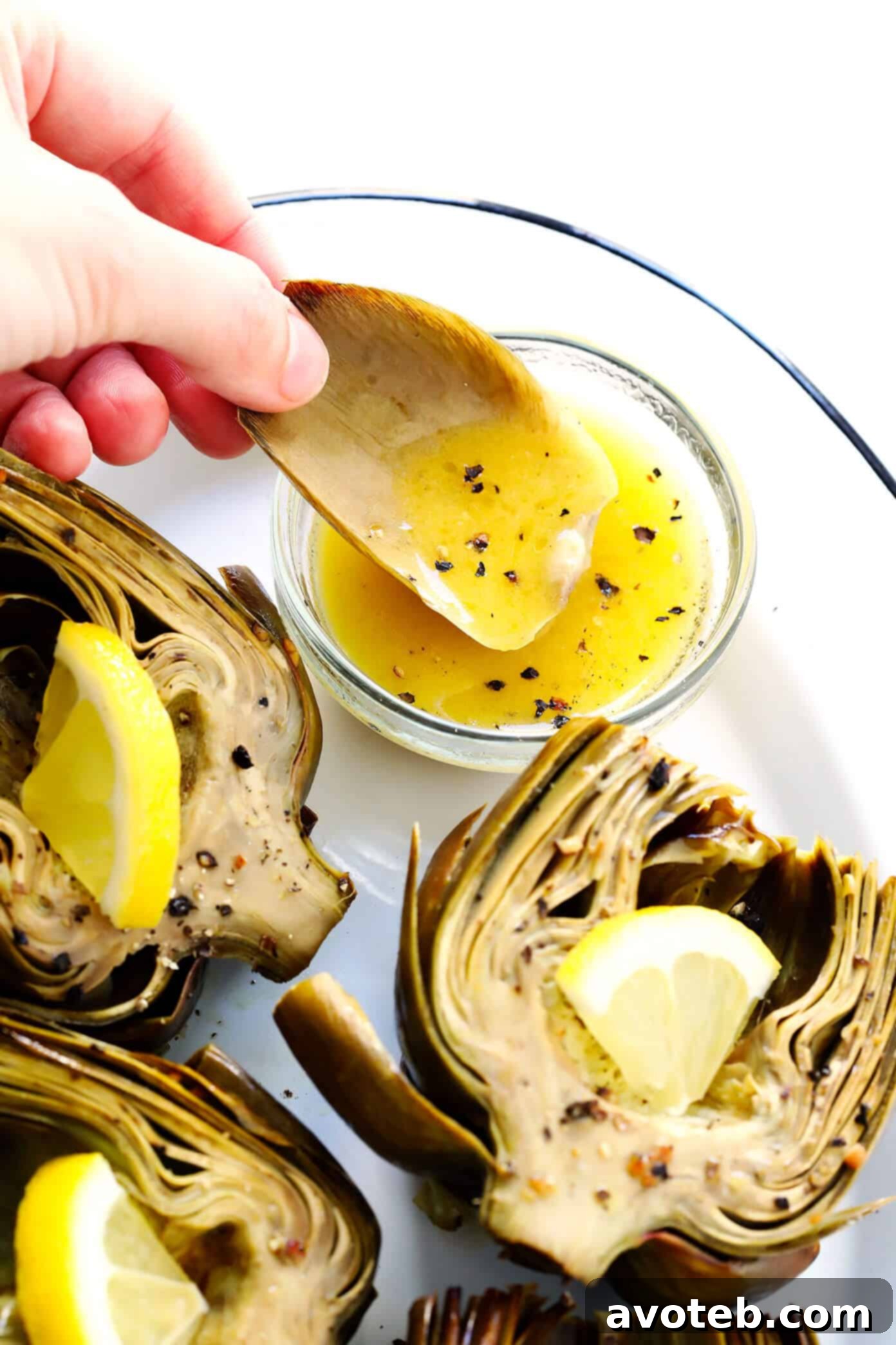 Roasted Artichokes with Creamy Dipping Sauce