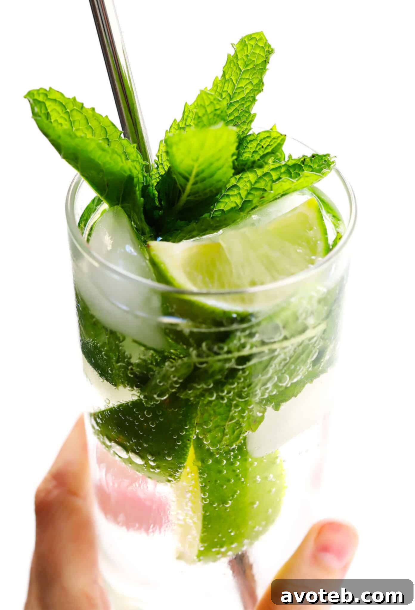 Truly the BEST mojito recipe! It's quick and easy to make with lots of fresh mint, lime juice and rum. It's naturally sweetened with honey. And easy to make in a single cocktail serving, or as a pitcher for a crowd. The perfect summer drink! | Gimme Some Oven #mojito #cocktail #drink #summer #recipe Classic Honey Mojito Ingredients