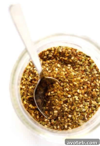 Finished Za'atar Seasoning in a jar