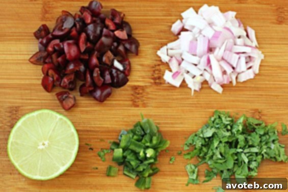 Grilled Tilapia with Cherry Salsa close-up