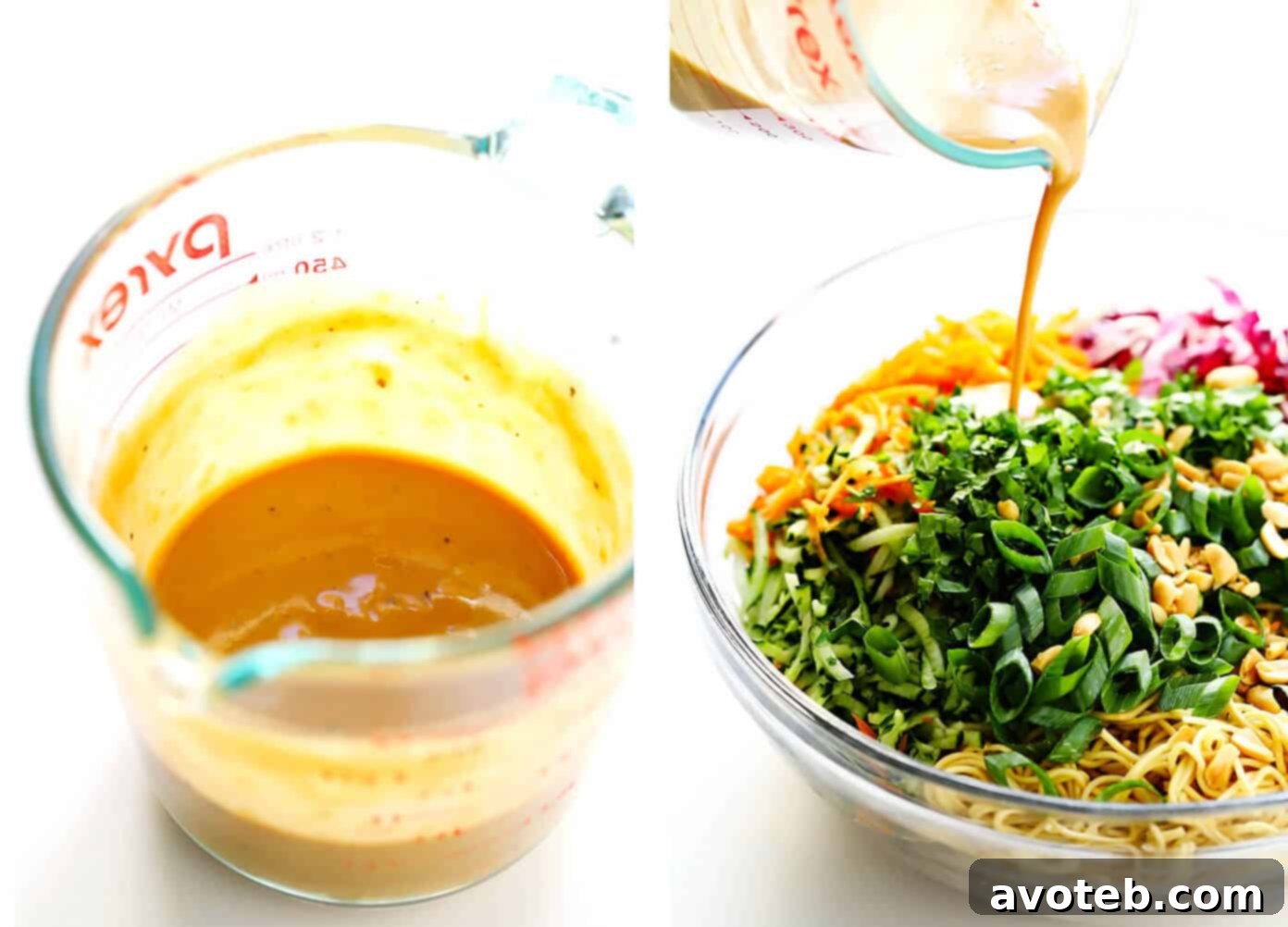 Essential Ingredients for Cold Sesame Peanut Noodles: Egg Noodles, Colorful Veggies, and Rich Peanut Sauce
