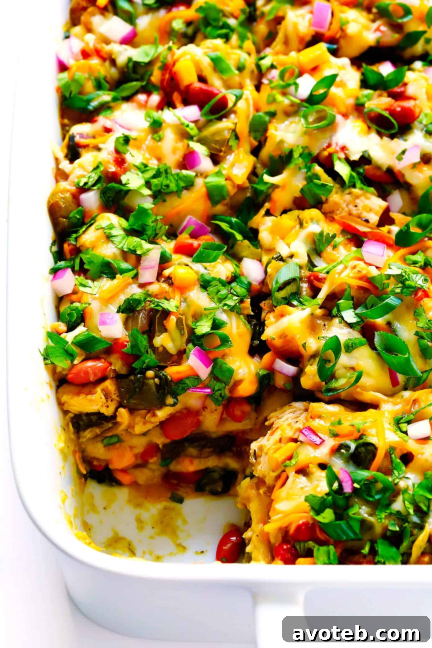 Verde Chicken Enchilada Casserole Recipe