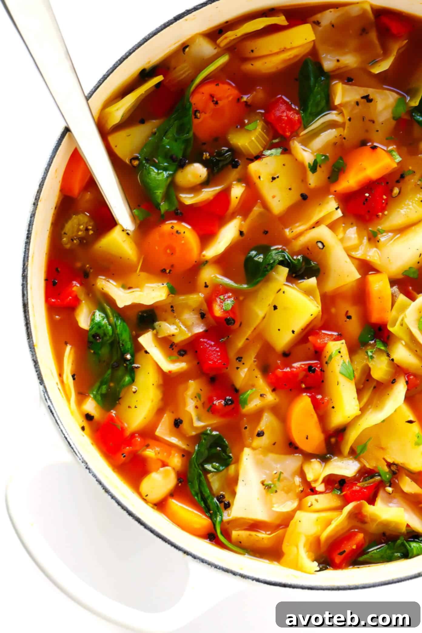 Healthy Spicy Cabbage Soup Recipe | Vegetarian, Vegan and Gluten-Free