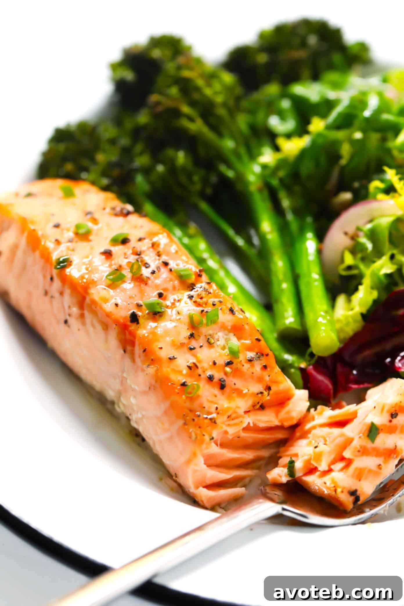 Oven Baked Salmon Recipe with Roasted Broccoli and Everyday Salad | Gimme Some Oven