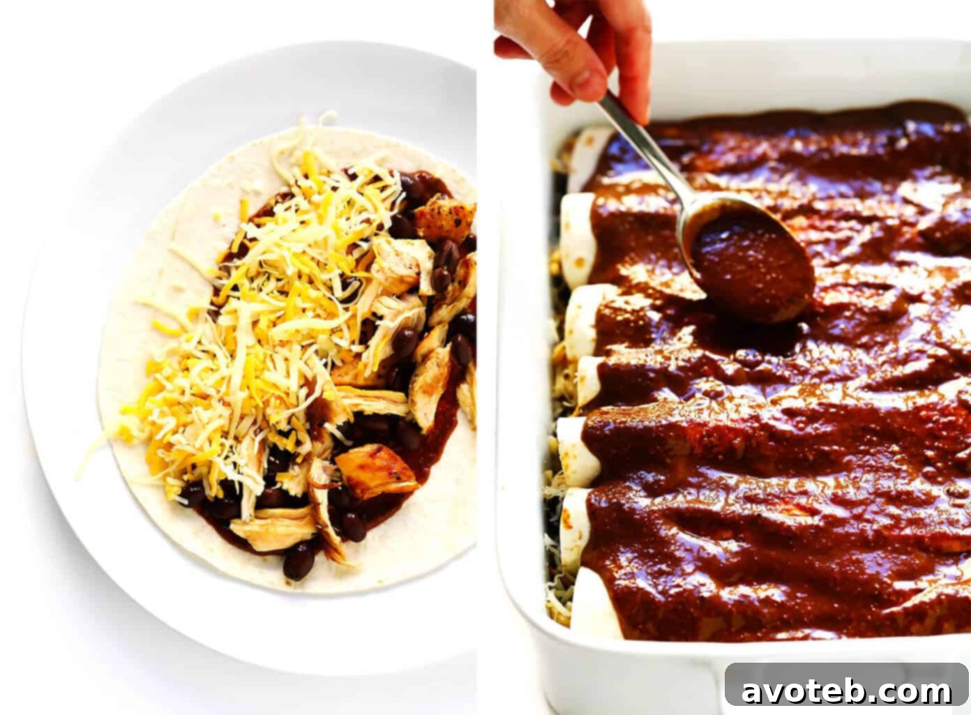 Step-by-step guide on how to make Mole Enchiladas at home
