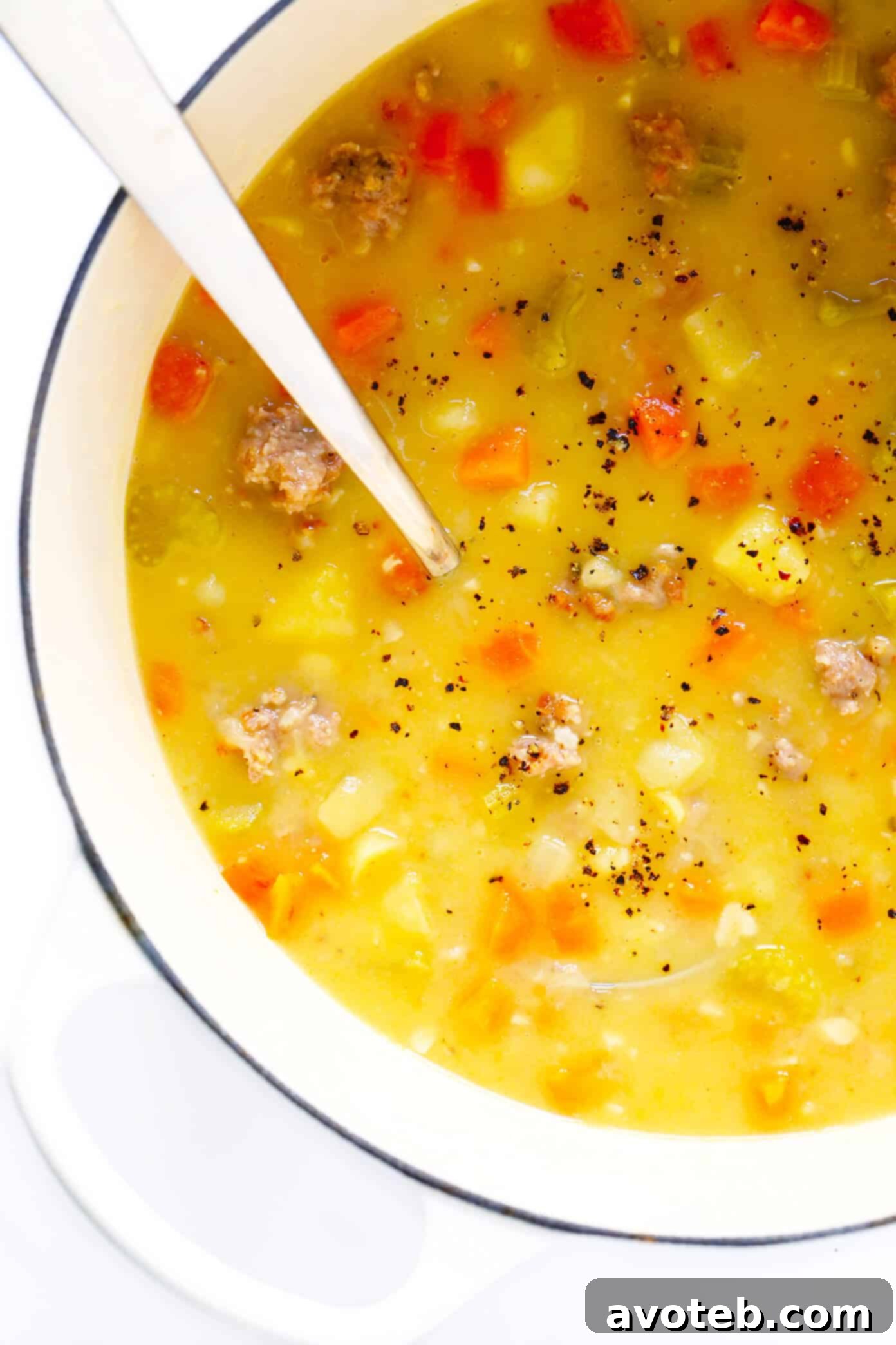 Turkey Cheeseburger Soup Recipe