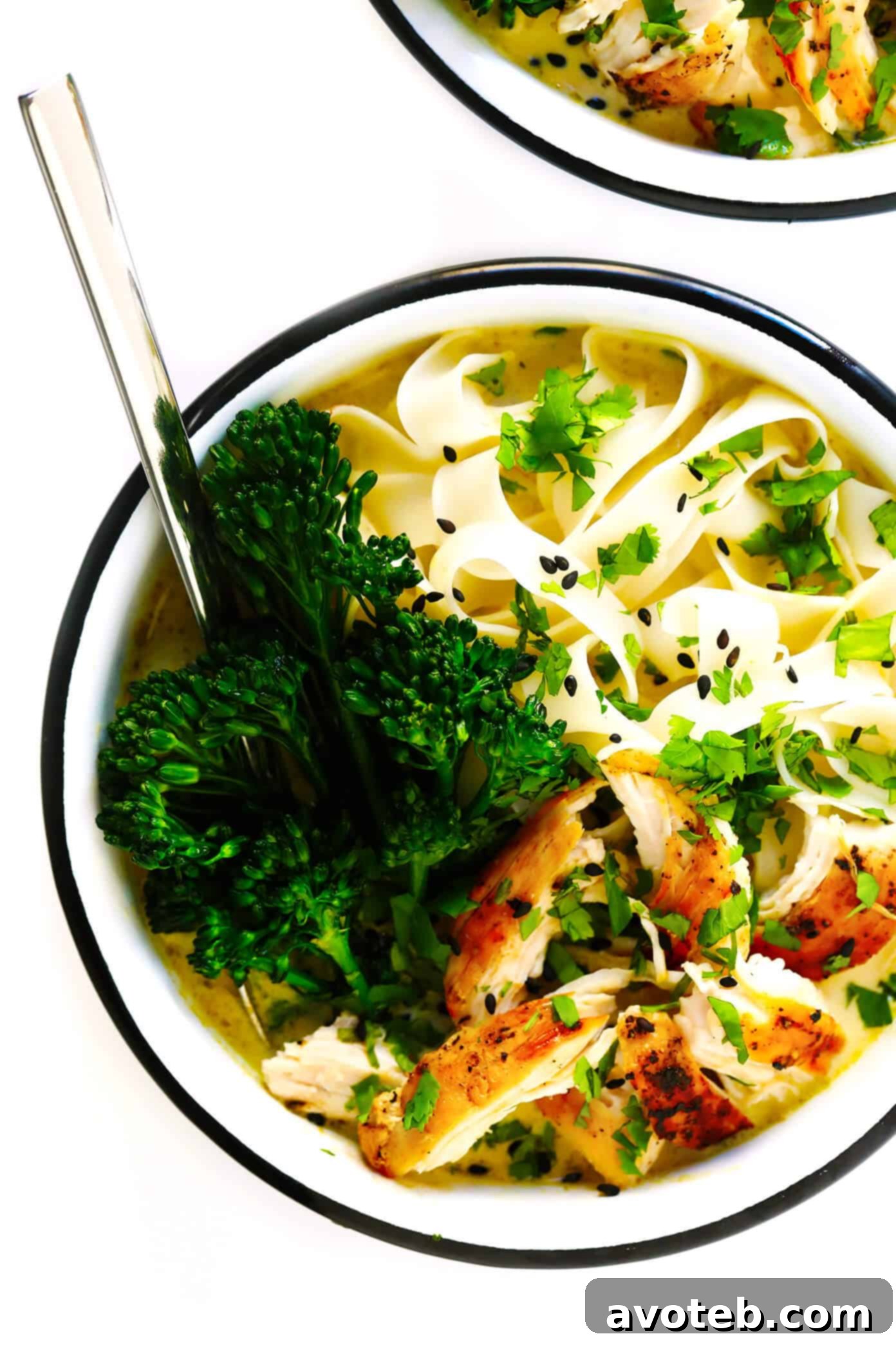Savor this Everyday Green Curry recipe! It boasts an exquisitely flavorful Thai coconut green curry broth, easily adaptable with rice or noodles, and your choice of vegetables or proteins (chicken, shrimp, beef, tofu, etc.). A perfect solution for fast and delicious weeknight meals! | Gimme Some Oven #curry #soup #glutenfree #noodles #rice #thai #dinner #hotpot #instantpot #vegetarian #vegan #chicken Everyday Green Curry Recipe, versatile and easy to make with your choice of ingredients.