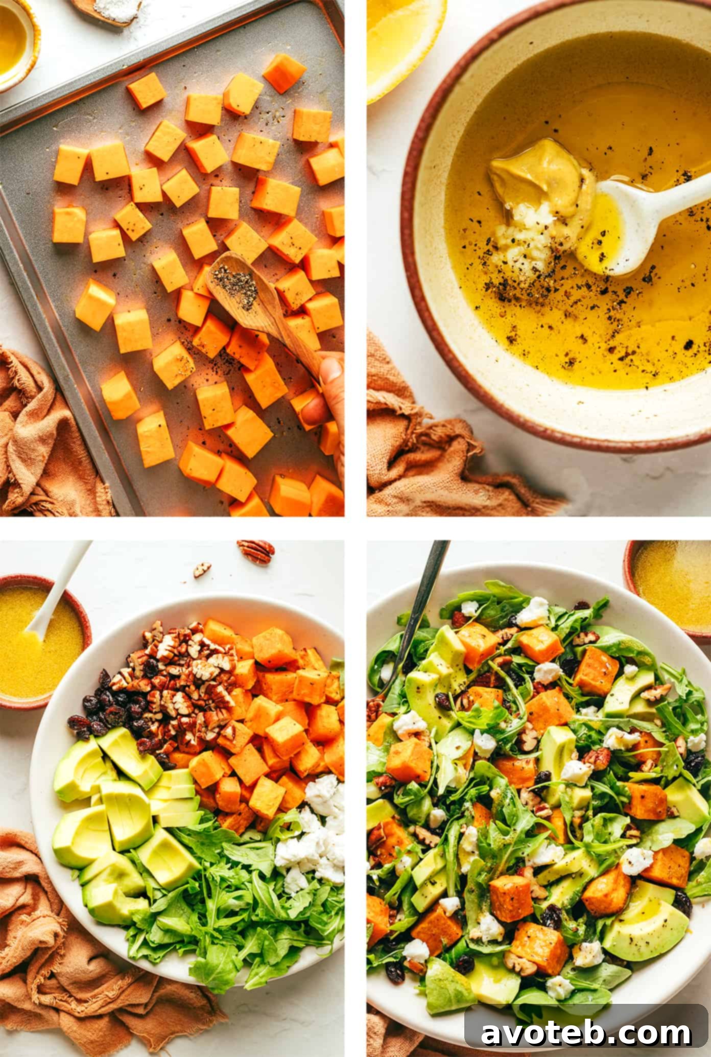 Step by step instructions for how to make favorite fall salad