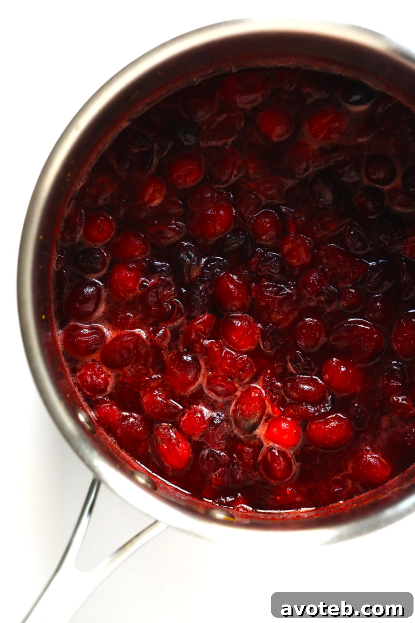 Ingredients for Cranberry Sauce in a bowl