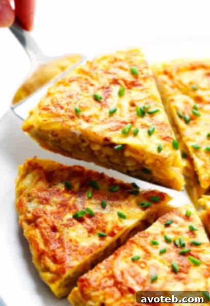 A slice of Shortcut Spanish Tortilla on a plate.