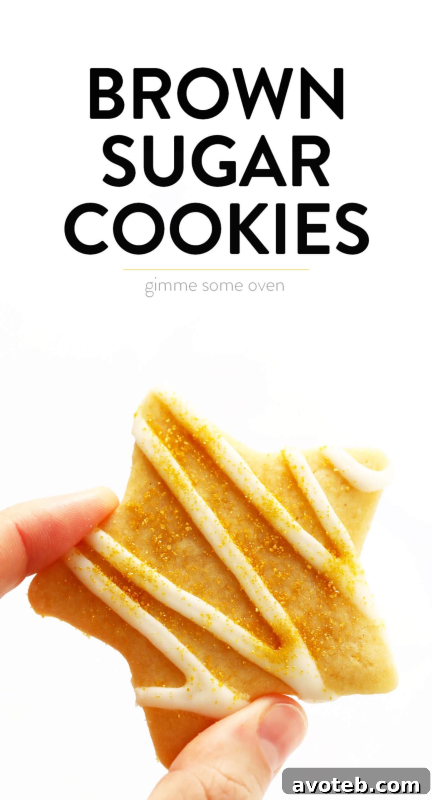 Beautifully decorated Brown Sugar Cookies on a white plate