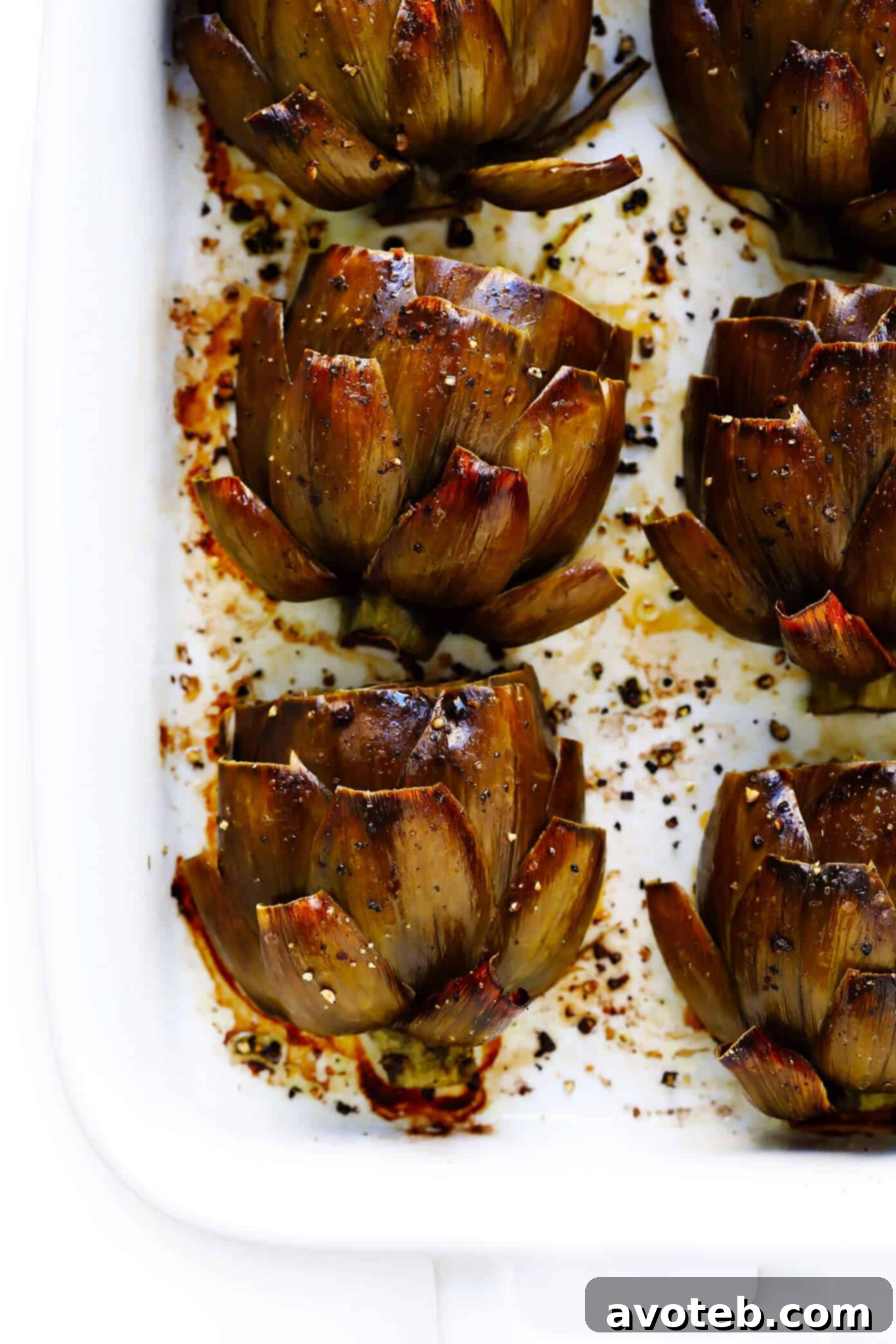 The Most Amazing Roasted Artichokes Recipe