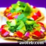 Chicken Tostadas with fresh ingredients