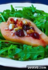 Roasted Pear, Blue Cheese & Arugula Salad