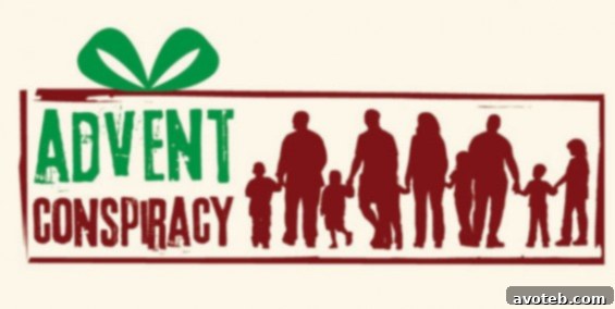 ac Advent Conspiracy logo featuring a stylized Christmas tree and text