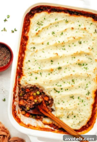 Hearty Shepherd's Pie with golden mashed potato topping