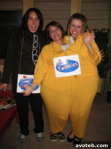 Chipotle Halloween Costume Contest Entry: Horrifying Processed Food A person dressed in a creative 'horrifying processed food' Halloween costume, likely representing a highly artificial food product, standing in a brightly lit setting.