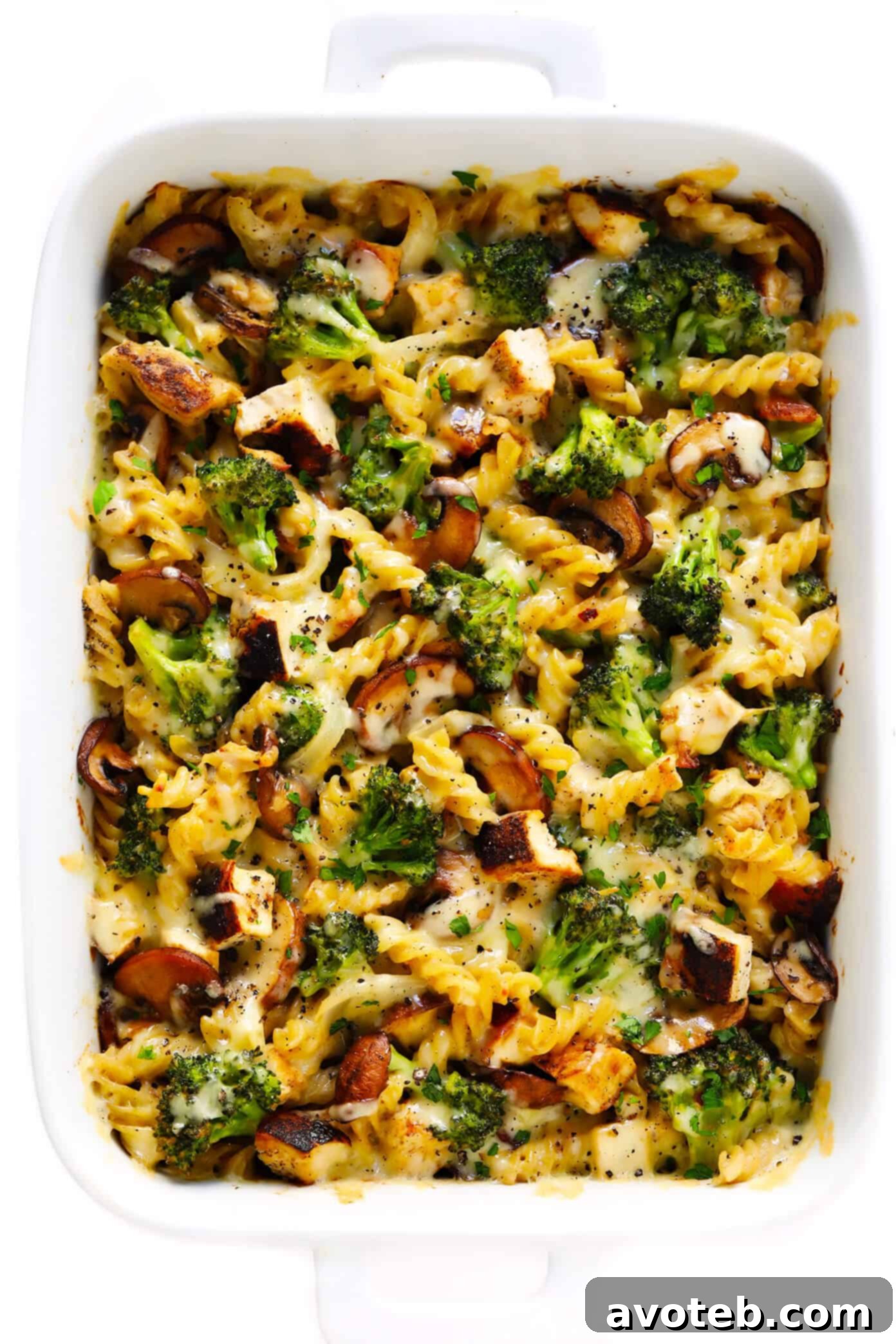 Serving Cheesy Chicken Broccoli Casserole