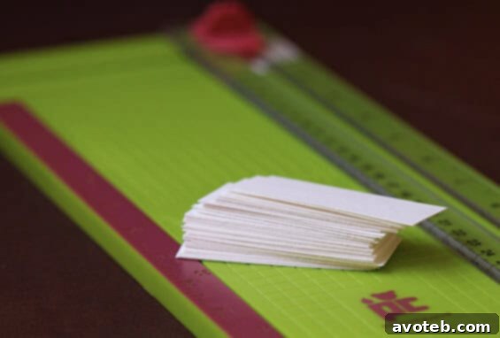 Cutting Cardstock for Gumdrop Placeholders