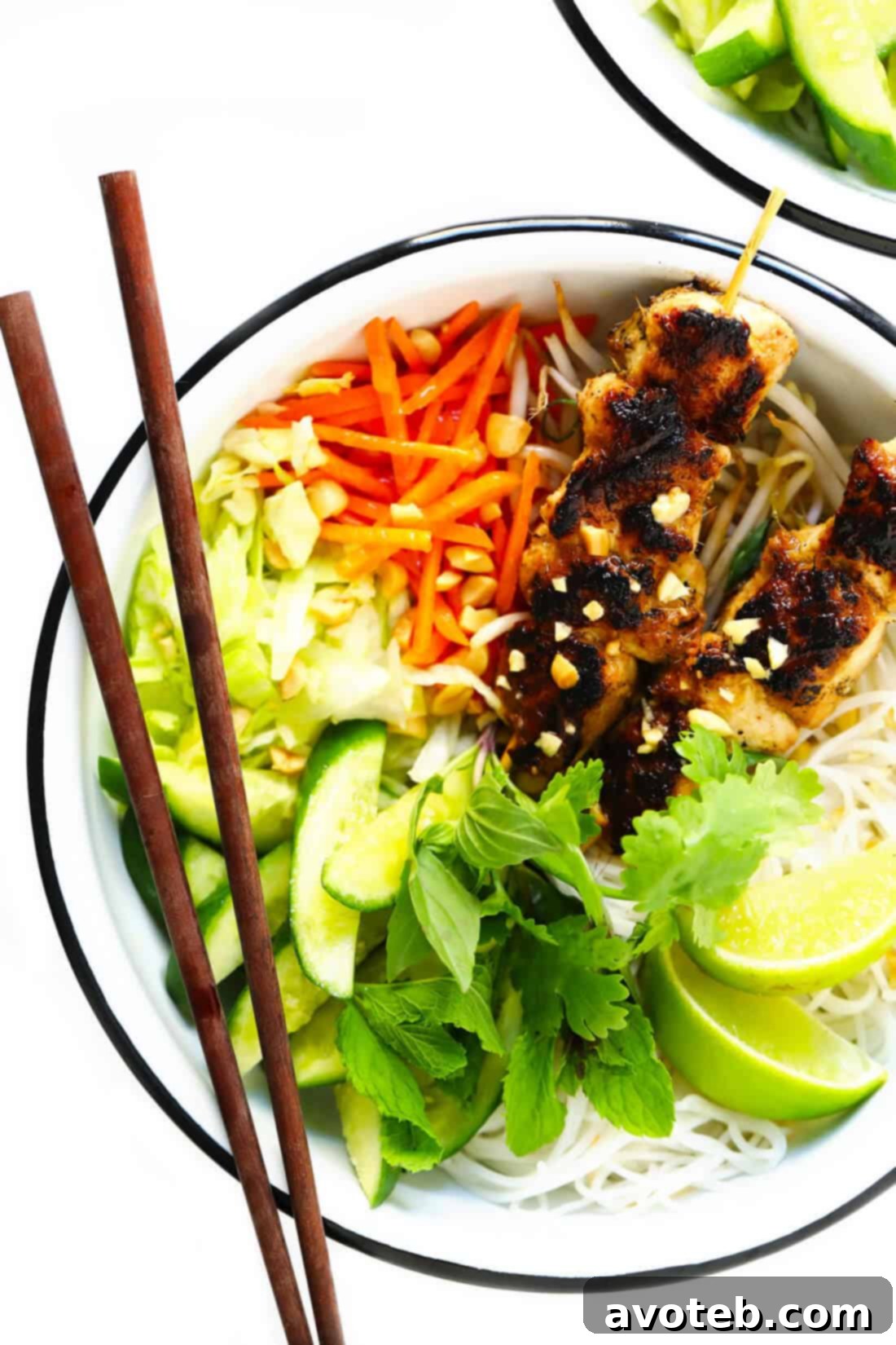Vietnamese Lemongrass Chicken Noodle Bowls